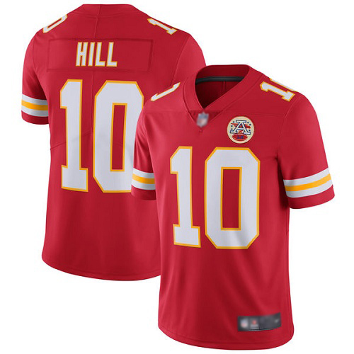 Youth Kansas City Chiefs #10 Hill Tyreek Red Team Color Vapor Untouchable Limited Player Football Nike NFL Jersey->women nfl jersey->Women Jersey